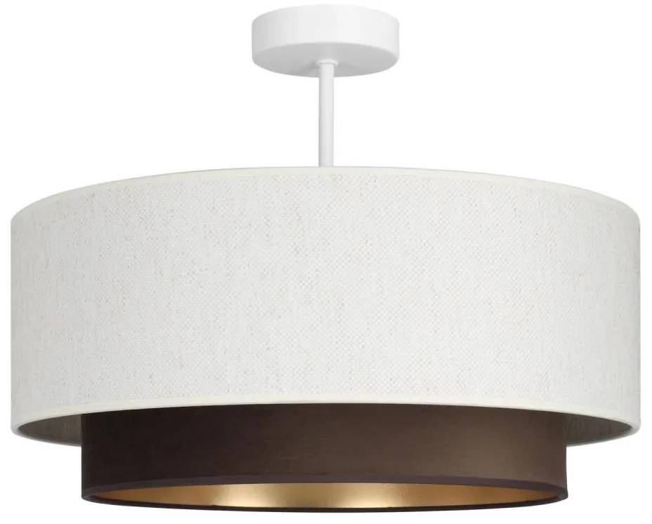 Przysufitowy żyrandol NATIA 1xE27/60W/230V biały/brązowy