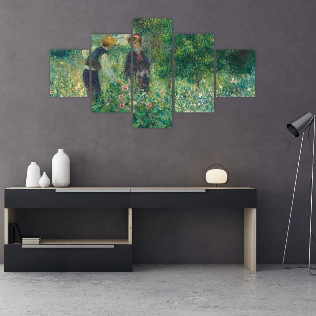 Obraz - Auguste Renoir, Picking Flowers, reprodukcje (125x70 cm)