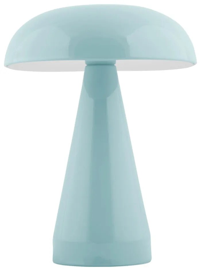 Jasnoniebieska lampa stołowa LED ze ściemniaczem i metalowym kloszem (wysokość 20,5 cm) Rachel – Leitmotiv
