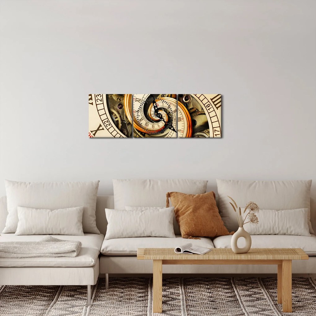 Obraz zegara (z zegarem) (90x30 cm)