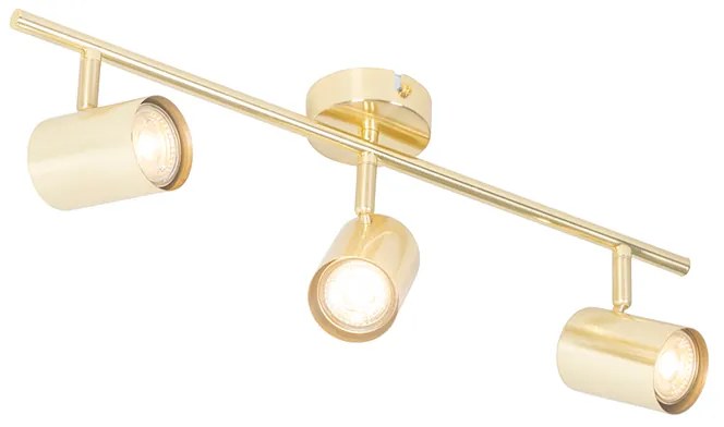 Nowoczesna lampa sufitowa mosiądz 3-światła regulowane - Jeana