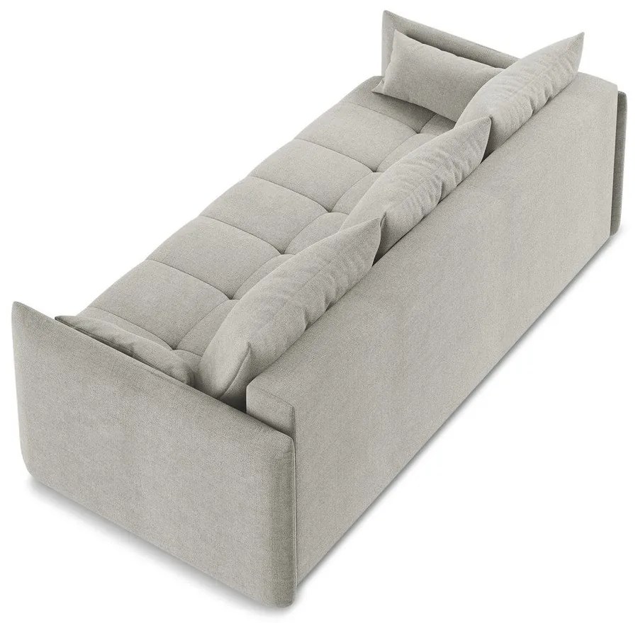 Jasnoszara rozkładana/ze schowkiem sofa 225 cm Moku – Makamii