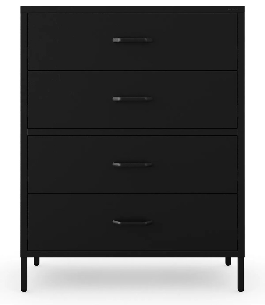 Komoda szafka metalowa czarna Modern CARLA 800 x 1015 x 400 mm