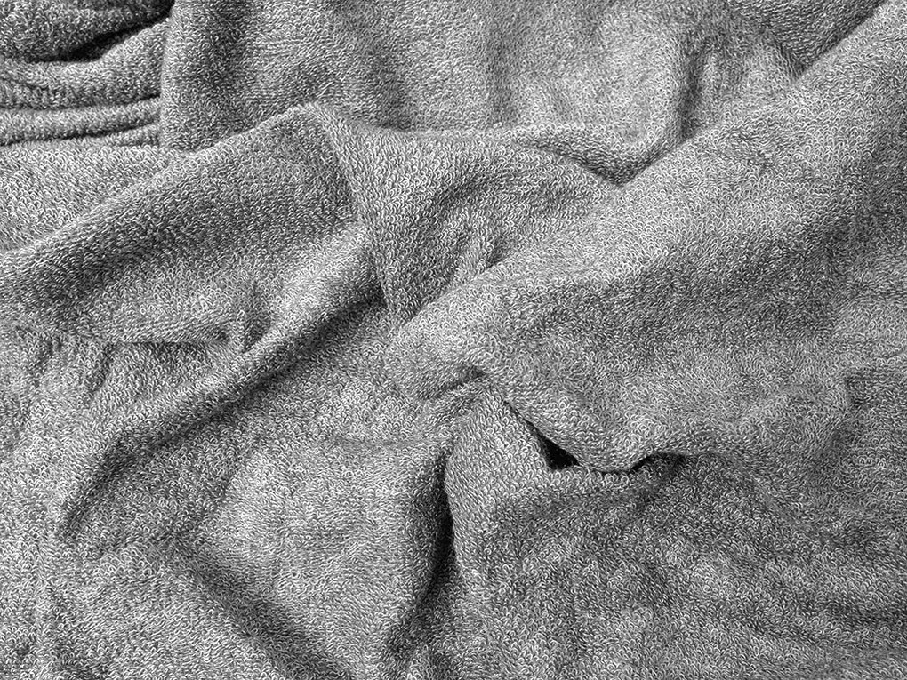 PrzytulneMieszkanie.pl Prześcieradło frotte jasnoszare 90 x 200 cm