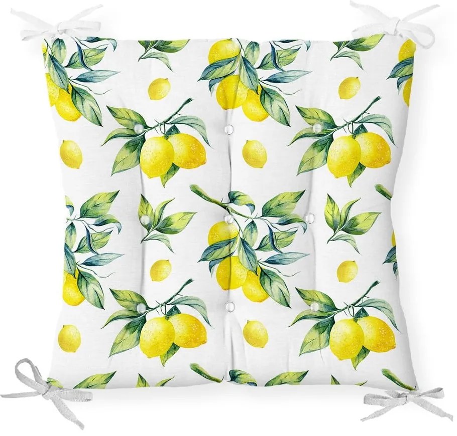 Poduszka na krzesło z domieszką bawełny Minimalist Cushion Covers Lemons, 40x40 cm