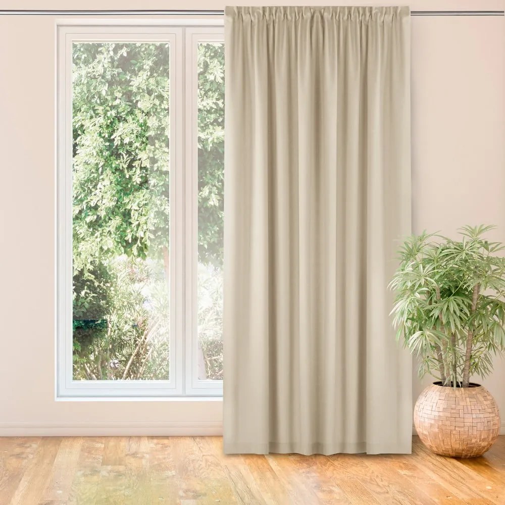 Kremowa zasłona 220x245 cm Carmena – Homede