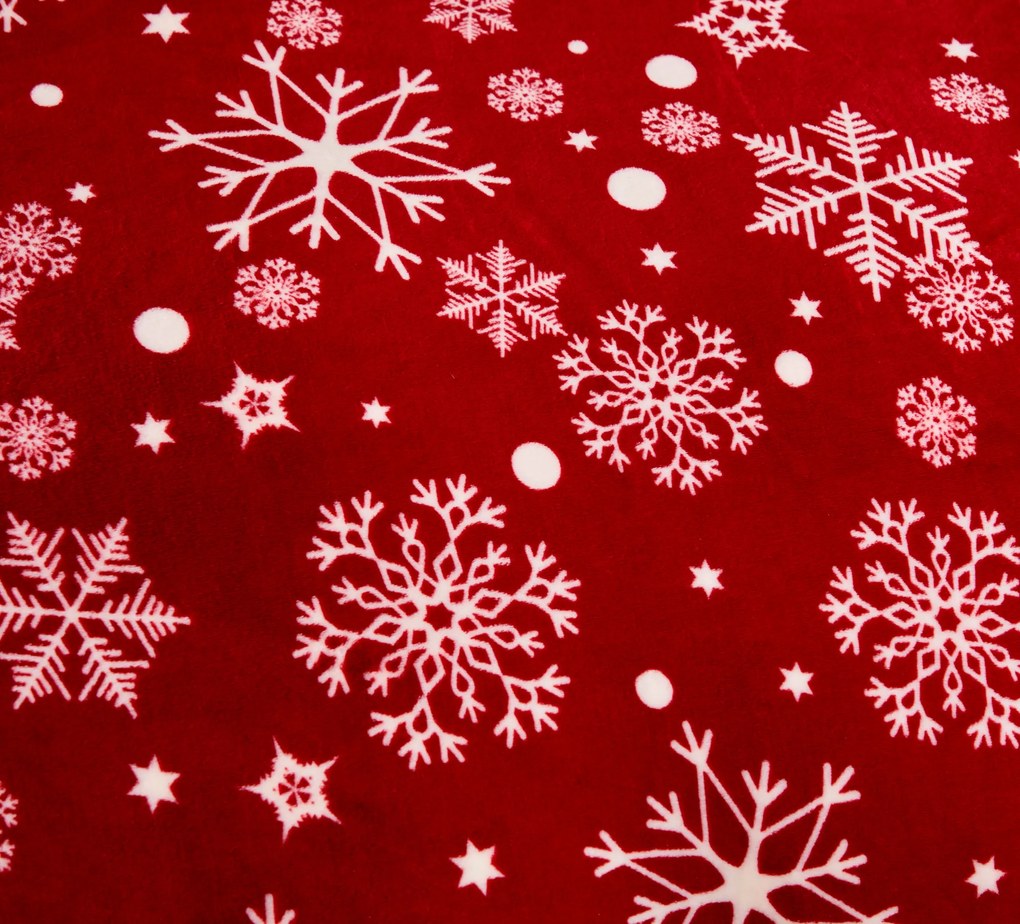 PrzytulneMieszkanie.pl PrzytulneMieszkanie.pl Pościel z mikropluszu SNOWFALL czerwona Rozmiar pościeli: 2 szt 70 x 90 cm | 200 x 220 cm