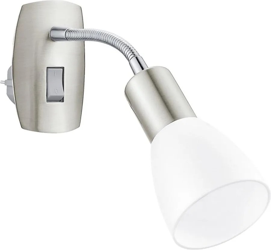 Eglo 902367 - Kinkiet do gniazdka DAKAR 3 1xE14/5W/230V matowy chrom