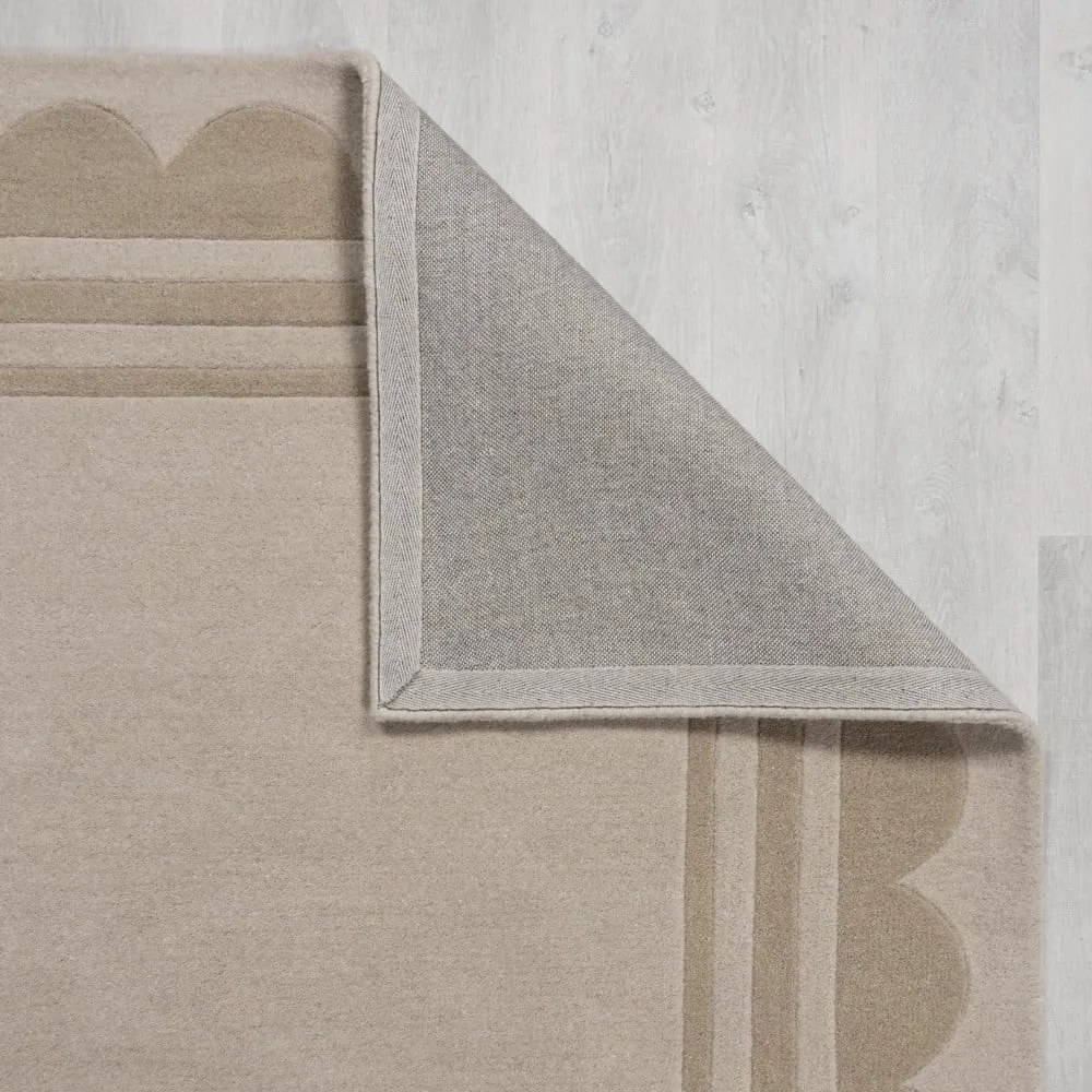 Naturalny wełniany dywan tkany ręcznie 120x170 cm Lois Scallop – Flair Rugs