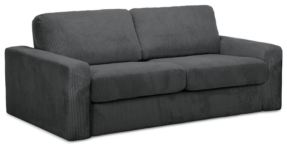 Ciemnoszara sztruksowa rozkładana sofa 195 cm Nona – Makamii