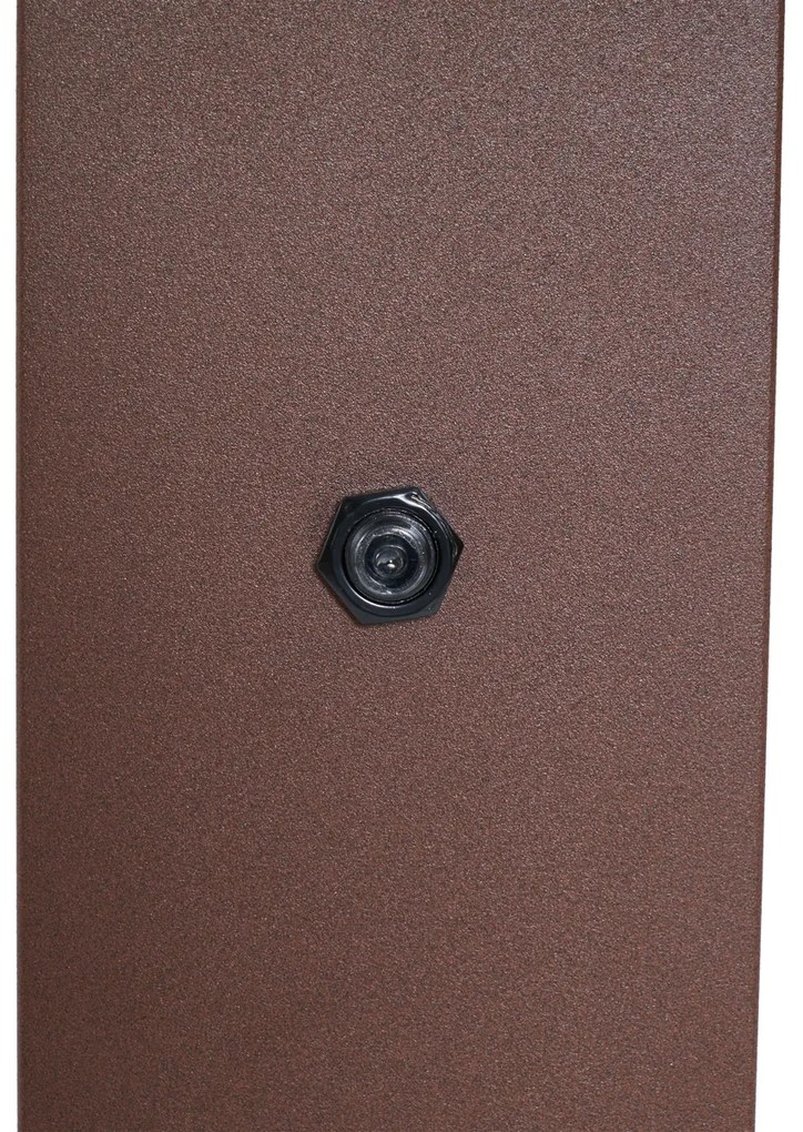 Industrialna lampa zewnętrzna słupkowa rdzawobrązowa z przydymionym szkłem 70 cm z czujnikiem zmierzchu IP44 - Dania