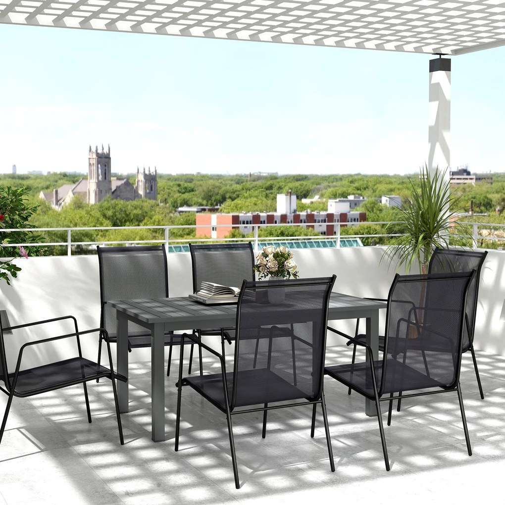 Outsunny Rozszerzany Stół Ogrodowy z Aluminium 160/220x90 cm Odporny na Warunki Atmosferyczne, Szary