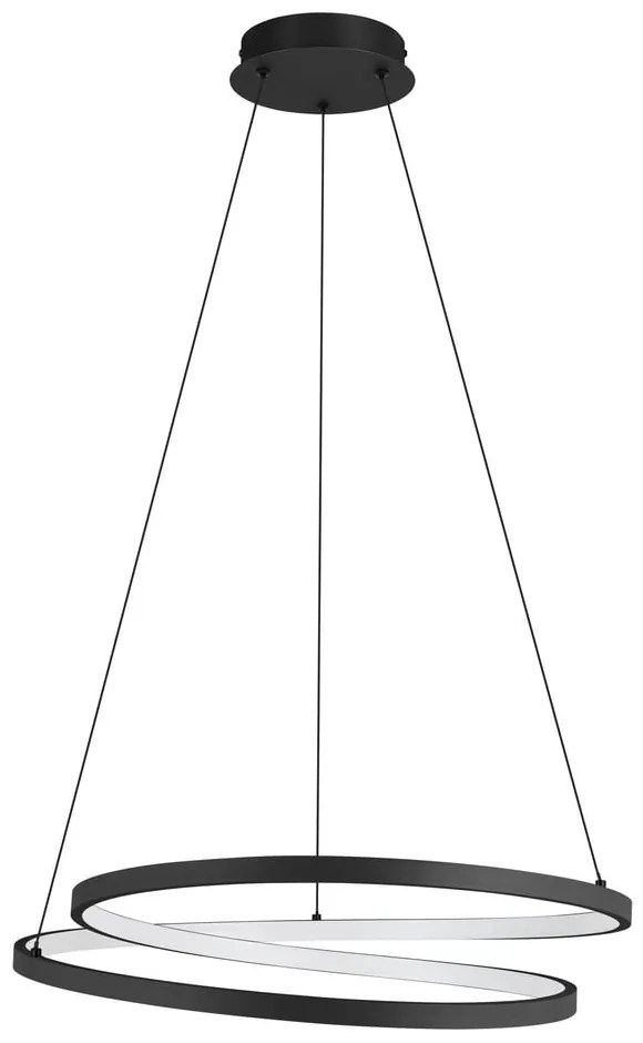 Czarna lampa wisząca LED ø 55 cm RUOTALE – EGLO