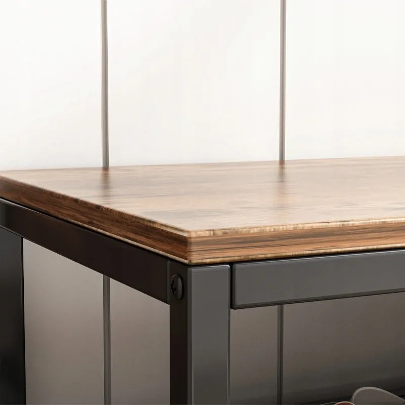 Szafka na buty – 100 x 30 x 45 cm, styl industrialny loft, z 2 półkami