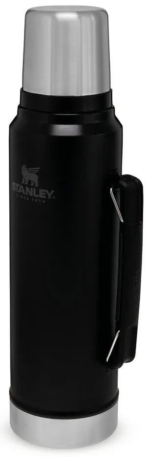 Czarny termos z kubkiem 1 l – Stanley