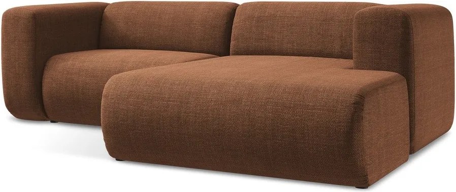 Narożnik (prawostronny/z szezlongiem) w kolorze terakoty Ekahi – Makamii