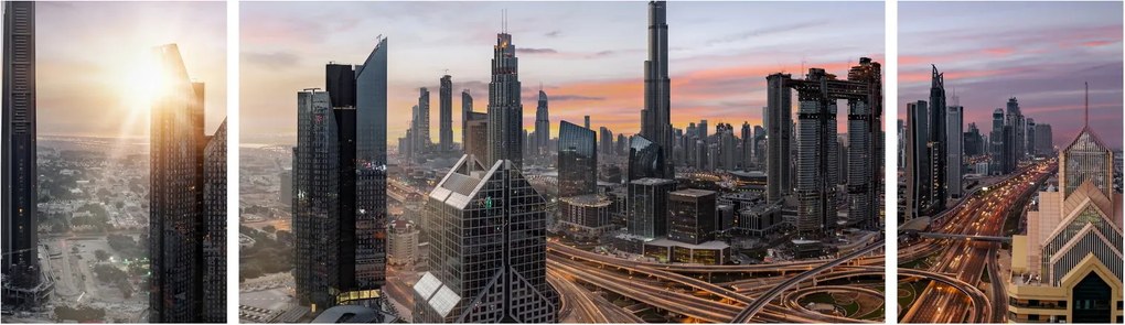 Obraz - Panorama Dubaju (170x50 cm)