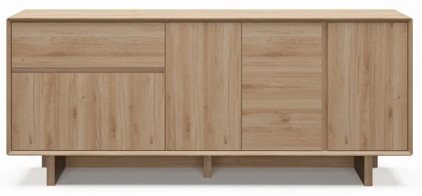 Komoda w dekorze dębu w naturalnym kolorze 180x76x45 cm Carpi – Marckeric