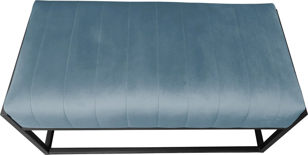 Ławka KAYA tkanina Welur loft ławka metal : Kolor Stelaża - Czarny , Kolor tkaniny - VELVET - BL06, Typ tkaniny - Velvet