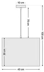 Lampa wisząca KWADRO SUE 40w30 beżowa/złota BPS KONCEPT
