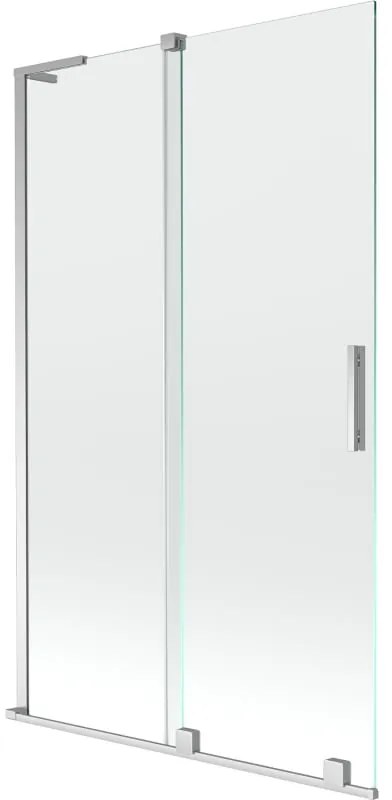 Mexen Velar L parawan nawannowy 2-skrzydłowy rozsuwany 110 x 150 cm, transparent, chrom - 896-110-003-01-01