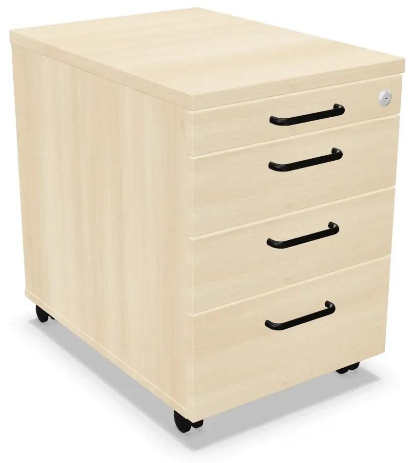 Kontenerek biurowy EASY SPACE MOB PB 4S 43cm akacjowy mobilny NOWY STYL