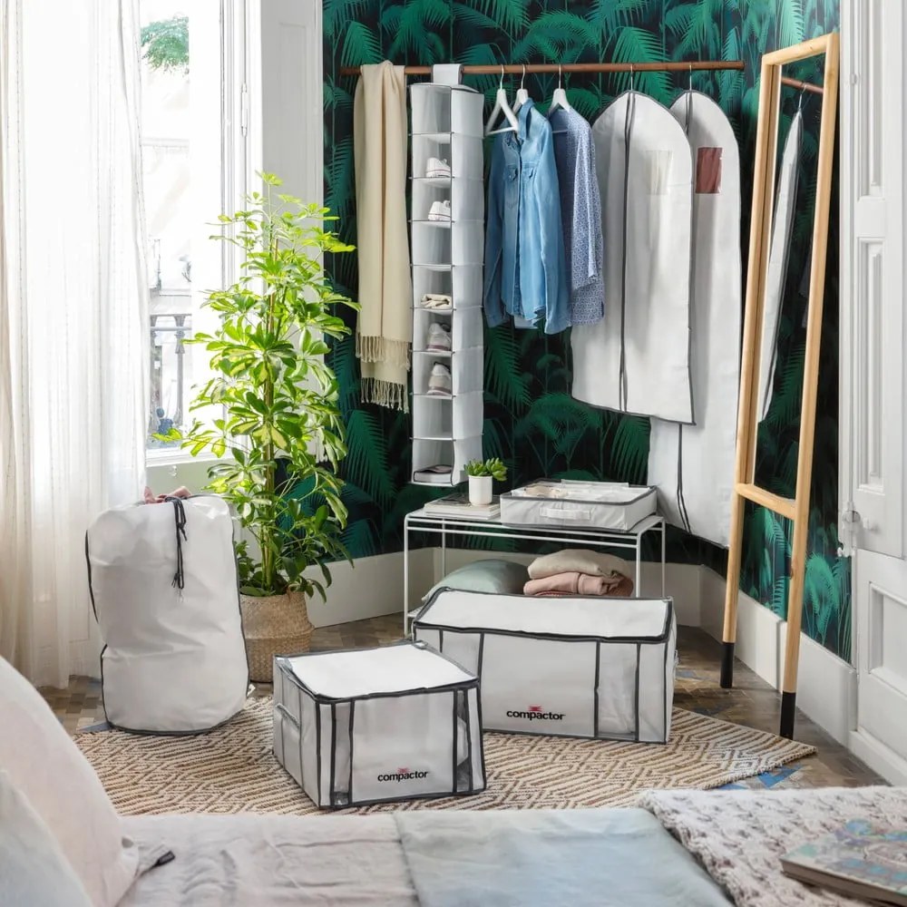 Tekstylne pojemniki do przechowywania ubrań zestaw 2 szt. próżniowe/usztywniane 65x45x27 cm Life – Compactor