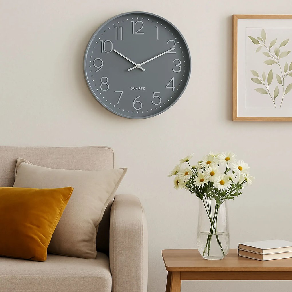 Zegar ścienny z wyraźnym cyferblatem, Ø 50 cm