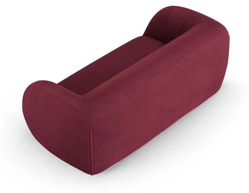 Bordowa sofa z materiału bouclé 210 cm Essen – Cosmopolitan Design