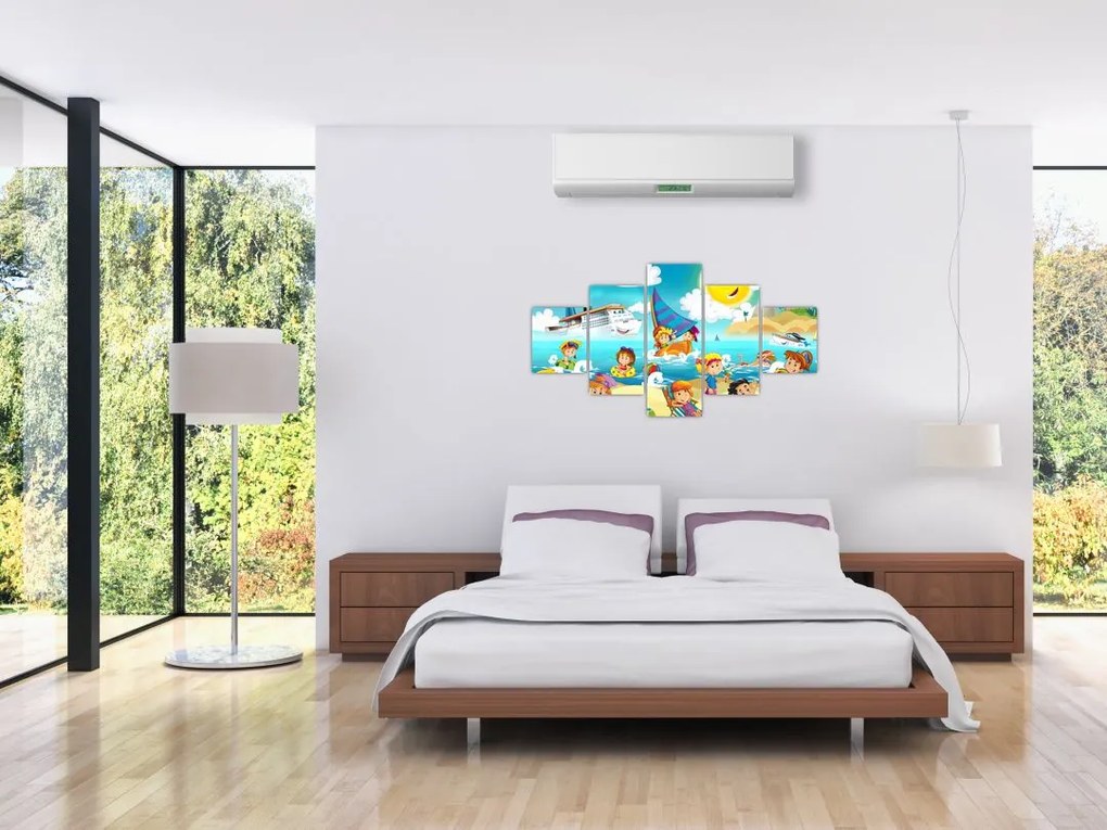 Obraz - Dzień na plaży (125x70 cm)