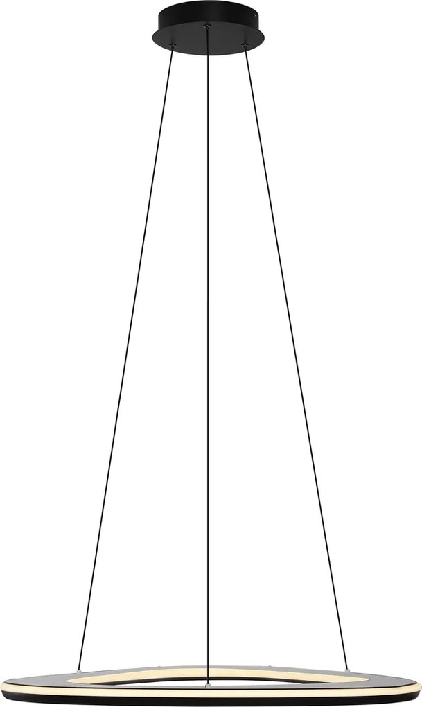 Designerska lampa wisząca czarna z 3-stopniową regulacją ściemniania - Organico