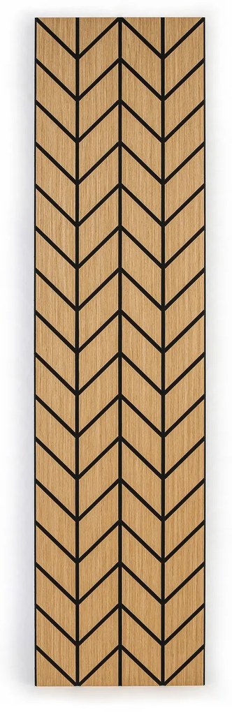Panel akustyczny, 2400 x 600 mm, 5 szt., dąb Hamilton