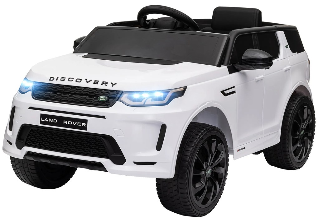 AIYAPLAY Elektryczny samochód dla dzieci, 12V pojazd dziecięcy z pilotem, oświetleniem LED, muzyką i klaksonem, 3-6 lat, Biały