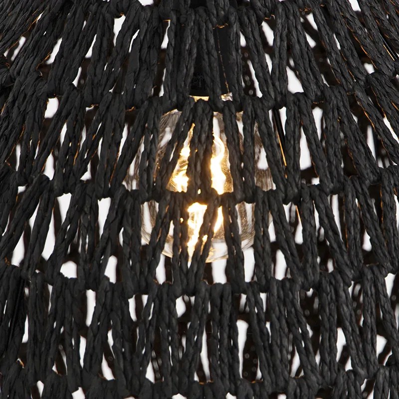 Retro lampa wisząca czarna 45 cm - Lina Drop