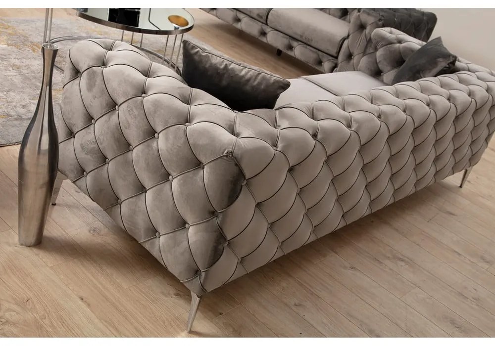 Ciemnoszara aksamitna sofa 237 cm Como – Balcab Home
