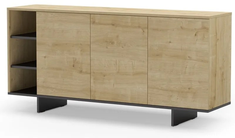 Niska komoda w dekorze dębu 170x80 cm Cequoia – Marckeric