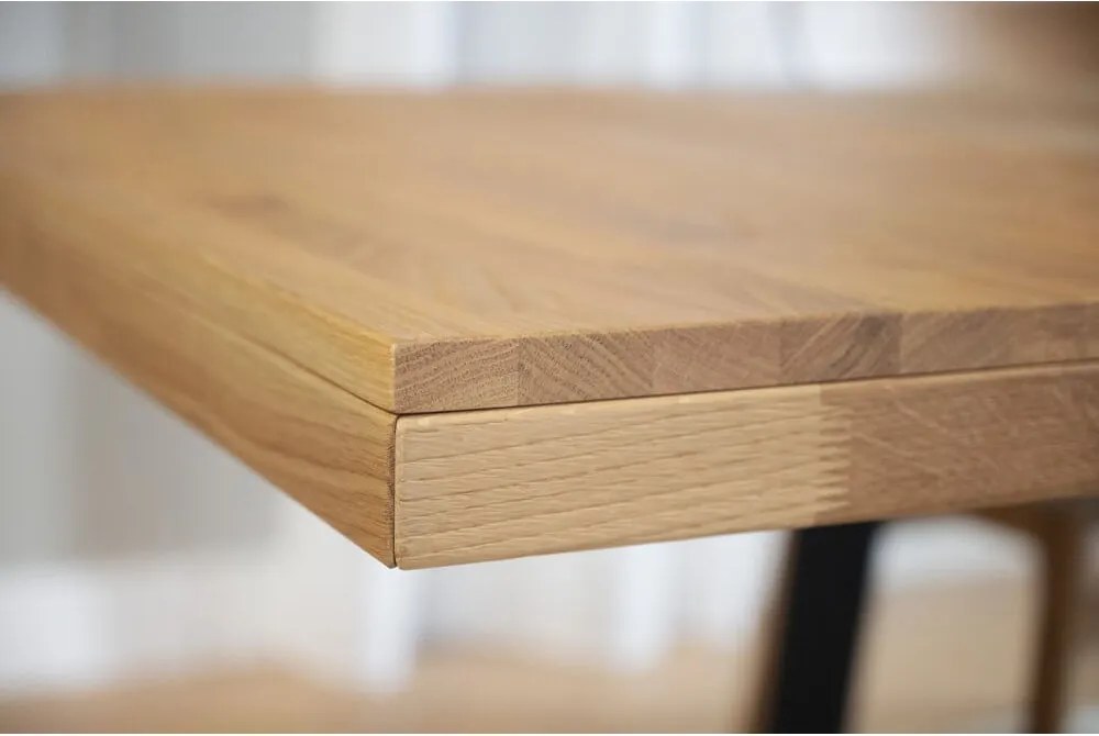 Dodatkowy blat do stołu ze szlifowanego drewna dębowego Rowico Brooklyn