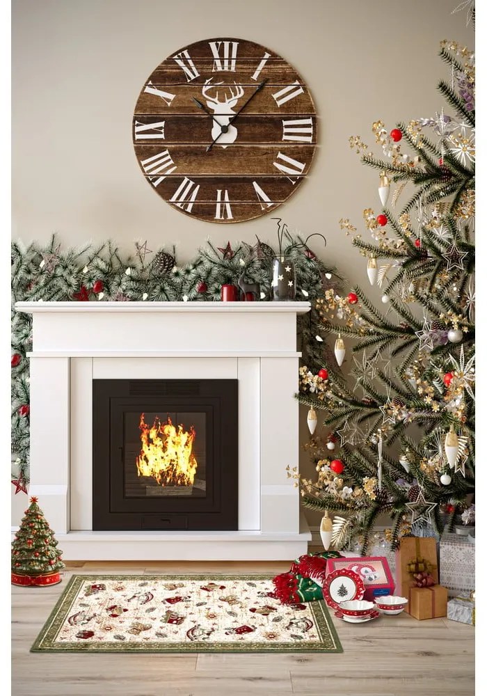 Zielony dywan z mieszanki bawełny ze świątecznym motywem 50x80 cm Toy's Delight Green Christmas – Villeroy&amp;Boch