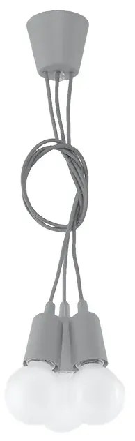 Szara potrójna lampa wisząca loftowa - EX542 E6-L99