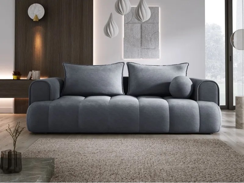 Sofa COCO z funkcja spania i pojemnikiem CIEMNY SZARY CLOUD 91