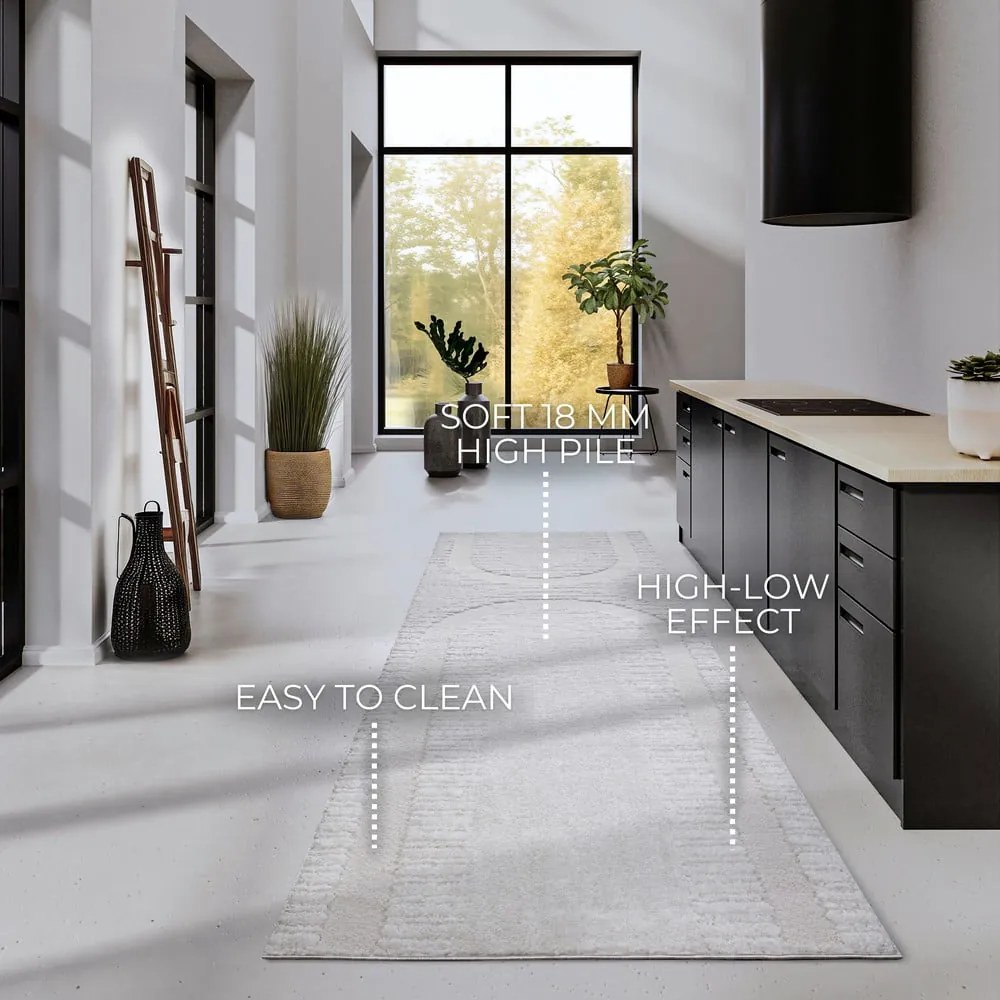 Kremowy chodnik 80x240 cm Bartoux Cream White – Elle Decoration