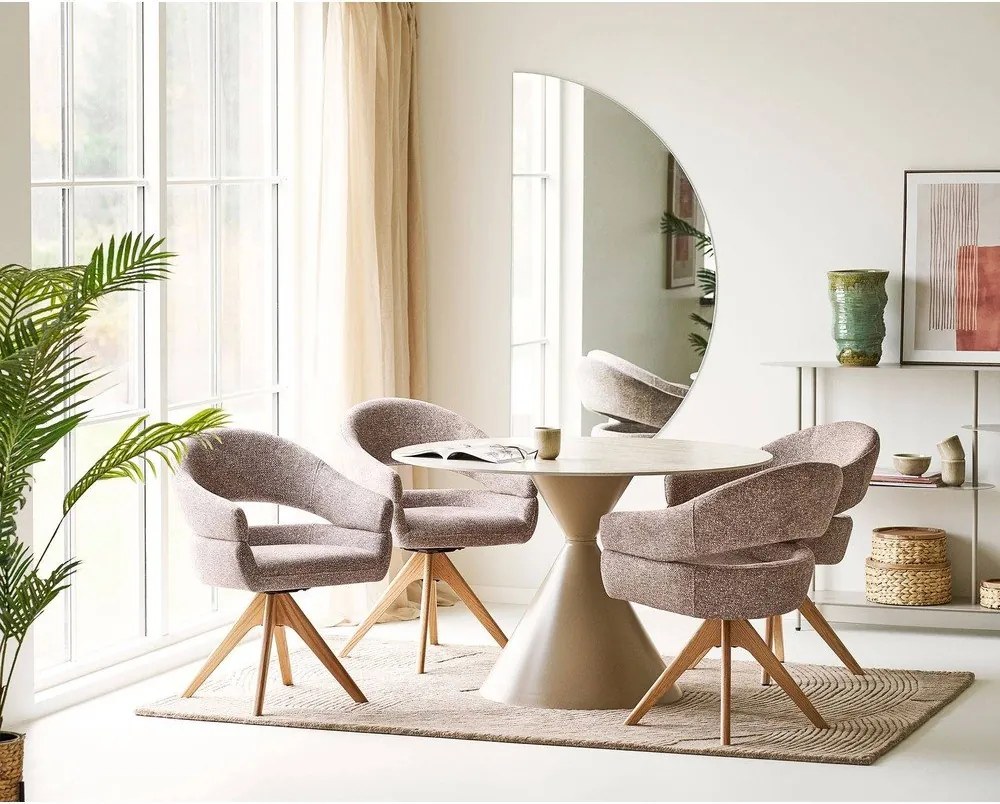 Okrągły stół z ceramicznym blatem ø 120 cm Annecy – House Nordic