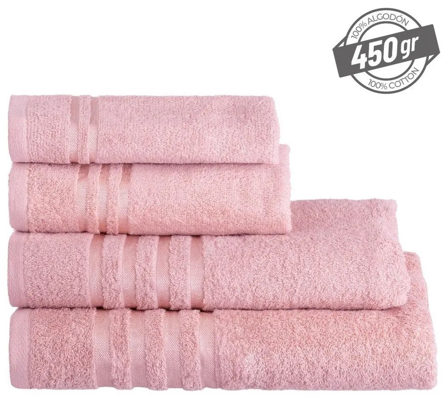 Różowy bawełniany ręcznik frotte 30x50 cm Simple – Casa Selección