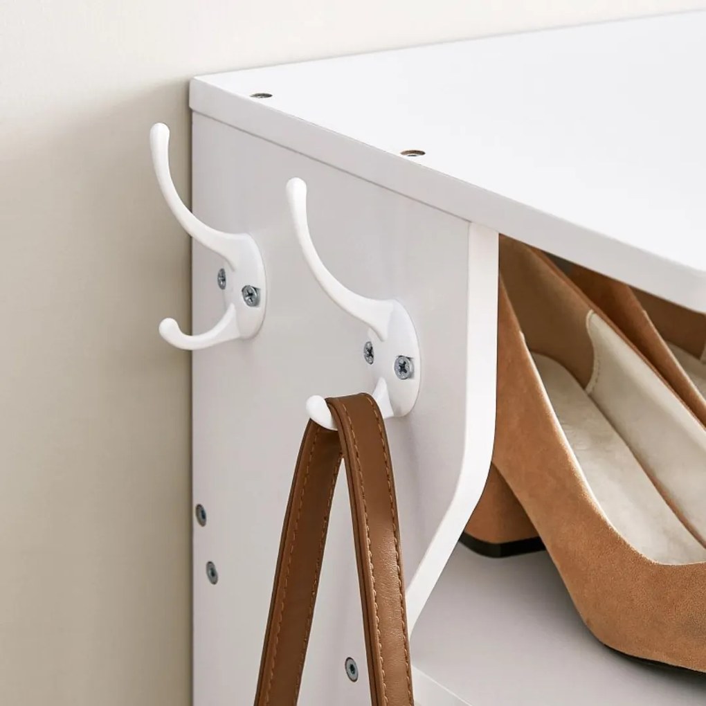 Półka na buty CINDY, 6 poziomów, 30x26,4x110,4 cm, biała Vasagle