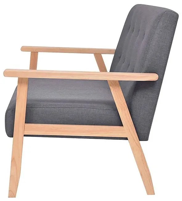 2-osobowa ciemnoszara sofa retro - Garner 2X