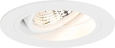 Okrągły reflektor wpuszczany biały regulowany - Chuck 70