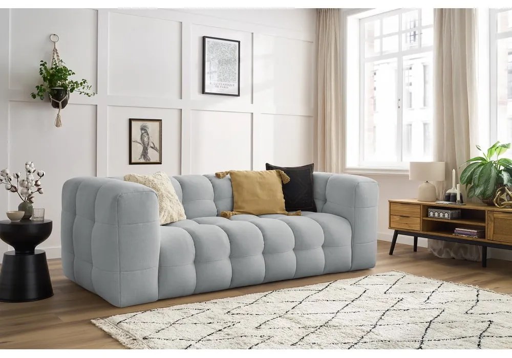 Jasnoszara sofa 232 cm Cloud – Bobochic Paris