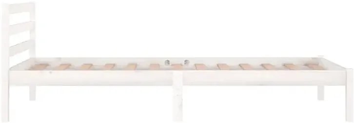 Białe jednoosobowe łóżko sosnowe 90x200 cm F8-A89