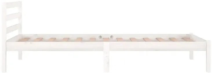Białe jednoosobowe łóżko sosnowe 90x200 cm - Jaxo 3X