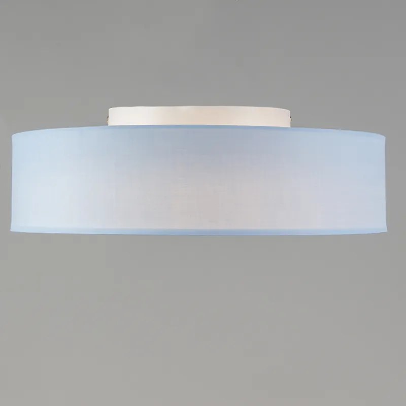 Lampa sufitowa niebieska 40 cm z LED - Drum LED Nowoczesny Oswietlenie wewnetrzne